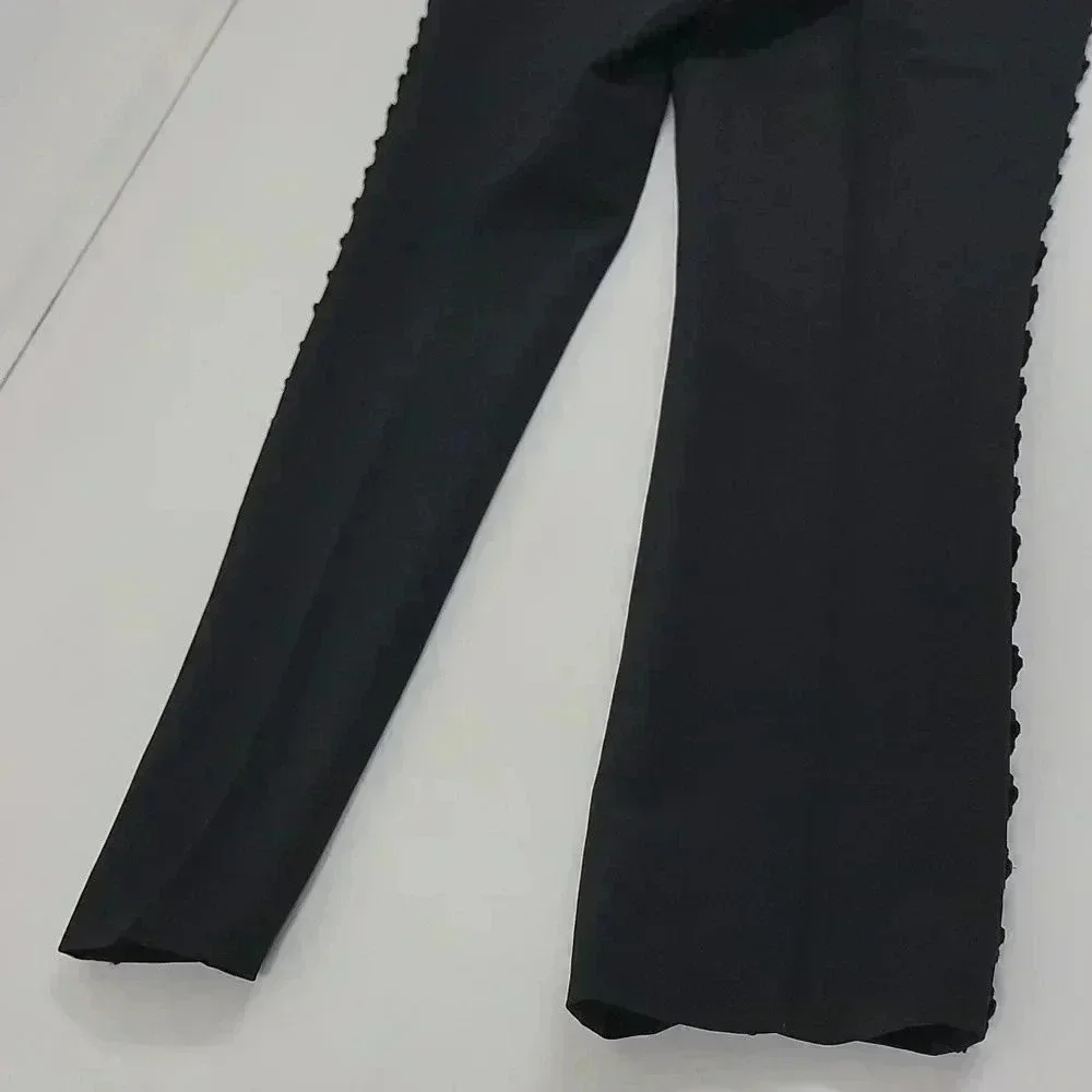 Kate Spade Lace Trim Cigarette Trousers - Black